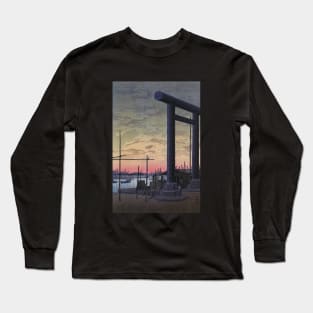 Sumiyoshi Shrine at Tsukuda by Kawase Hasui Long Sleeve T-Shirt